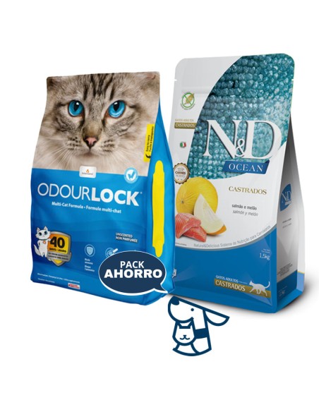 7.5KG GATO CASTRADO NYD OCEAN + 12KG ARENA ODOURLOCK