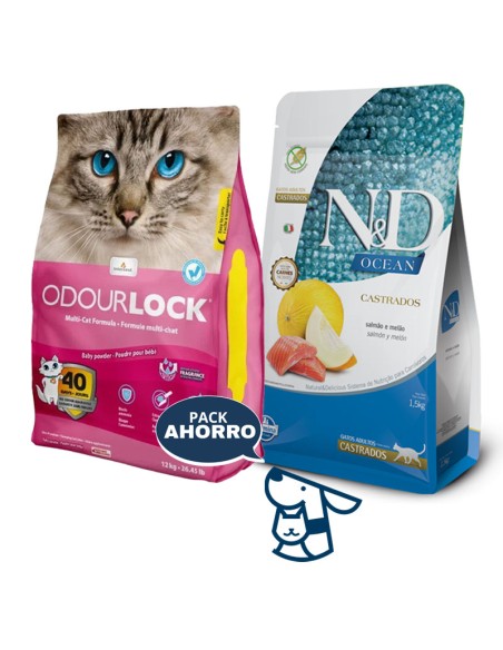 7.5KG GATO CASTRADO NYD OCEAN + 12KG ARENA ODOURLOCK