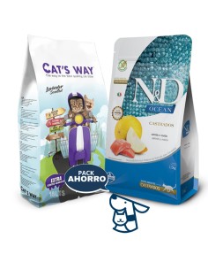 7.5KG GATO CASTRADO NYD OCEAN + 15.3KG ARENA CATSWAY 2