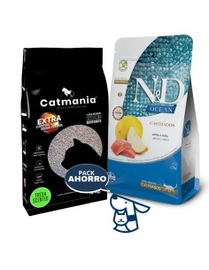 7.5KG GATO CASTRADO NYD OCEAN + 18KG ARENA CATMANIA 2