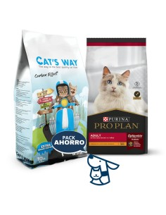 pro plan gato adulto 3kg +  cATSWAY arena aglomerante 8.5kg 2