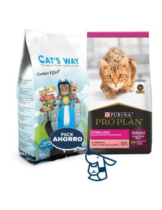 PRO PLAN  GATO ADULTO CASTRADO STERILIZED 3KG +  CATSWAY ARENA AGLOMERANTE 8.5KG