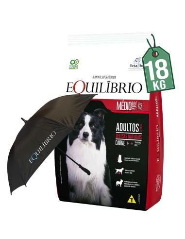 EQUILIBRIO PERRO ADULTO RAZA MEDIANA CARNE 15KG+3KG