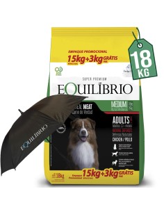 EQUILIBRIO perro Adulto Raza Mediana pollo 15kg+3kg