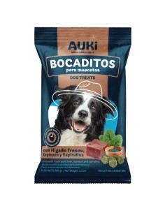 100grs bocaditos auki higado, espinaca y espirulina