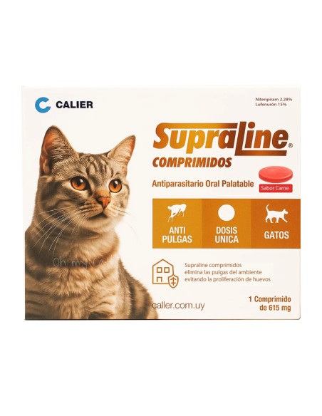 PASTILLA ANTIPULGAS SUPRALINE GATOS, 1COMP