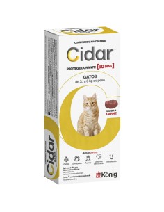Pastilla Gato peso 3.1 a 6kg Interna Externa Antipulgas Cidar