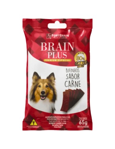 65GRS BIFINHOS SNACK SABOR CARNE BRAIN PLUS