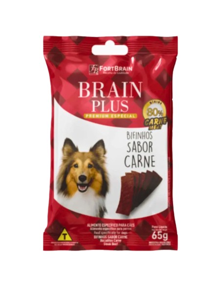 65GRS BIFINHOS SNACK SABOR CARNE BRAIN PLUS