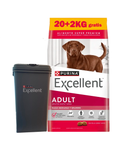 EXCELLENT PERRO ADULTO RAZAS MEDIANAS Y GRANDES 20KG+2KG