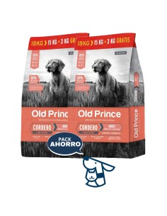 36KG PERRO ADULTO RAZAS MEDIANAS Y GRANDES OLD PRINCE CORDERO