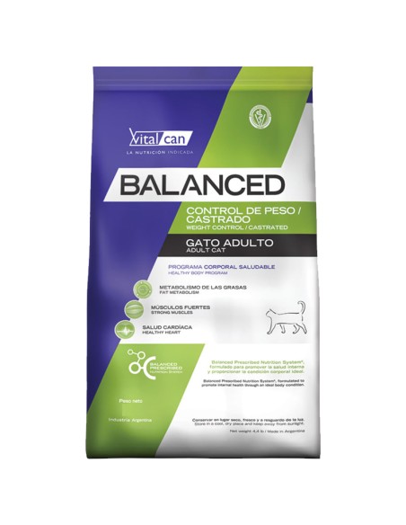 Balanced Gato ADULTO Castrado control de peso 7.5kg