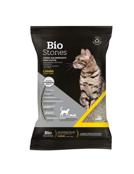 Sanitario Arena Aglomerante Bio Stones 25kg aroma limon