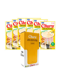 Caja Snacks Para Gatos Churu 336g (24 un) Pollo y Queso