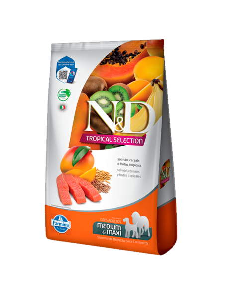 2kg+0.5kg perro adulto Mediano y Maxi salmon NYD TROPICAL