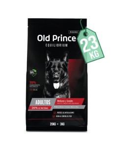 20kg+3KG perro ADULTO RAZA MEDIANA y GRANDE POLLO EQUILIBRIUM OLD PRINCE