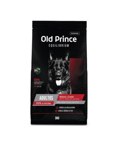 3kg PERRO ADULTO RAZA MEDIANA y GRANDE POLLO EQUILIBRIUM OLD PRINCE