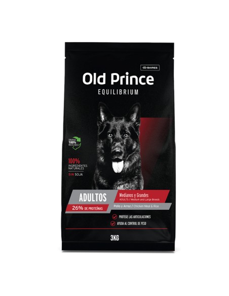 3kg PERRO ADULTO RAZA MEDIANA y GRANDE POLLO EQUILIBRIUM OLD PRINCE