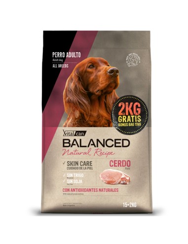 15Kg+2kg perro adulto Cerdo Natural Recipe Balanced