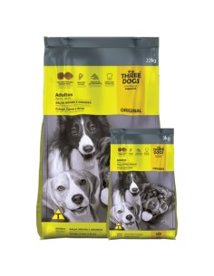 Three Dogs Original perro Adulto Raza Mediana y Grande 22kg+3kg