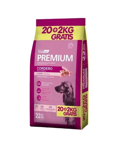 22kg perro adulto Cordero Premium Vitalcan