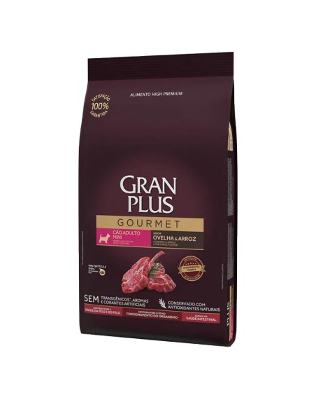 gran plus Gourmet perro adulto raza pequeña mini cordero 3kg