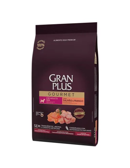 3kg perro adulto raza pequeña mini salmon y pollo gran plus gourmet