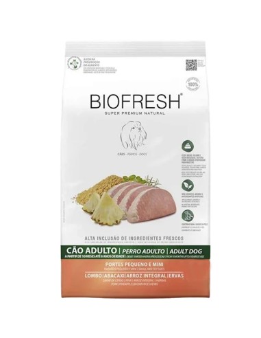 3kg perro adulto raza pequeña mini biofresh cerdo y anana