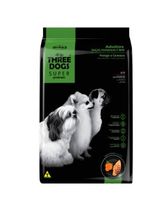 3kg perro adulto raza pequeña mini three dogs pollo y zanahoria