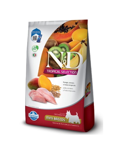 2.5kg perro adulto raza pequeña mini nyd tropical pollo