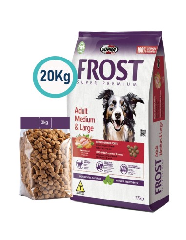 FROST perro ADULTO Raza MEDIANA Y GRANDE 20kg.17kg+3kg