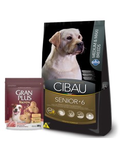 CIBAU PERRO SENIOR adulto+6 razas MEDIANAS Y GRANDES 12KG