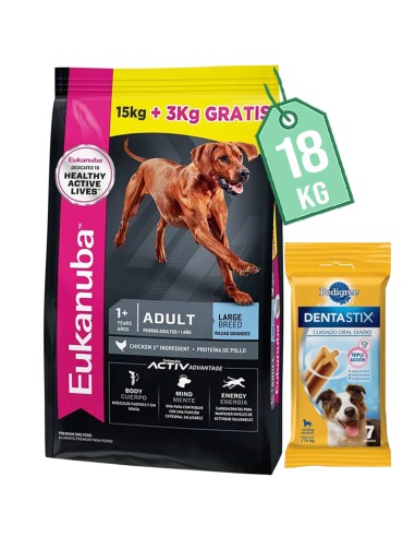 EUKANUBA perro ADULTO Raza GRANDE 15+3kg