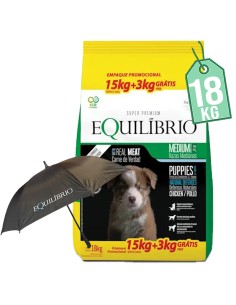 Equilibrio Perro Cachorro Raza Mediana 15 kg + 3 kg