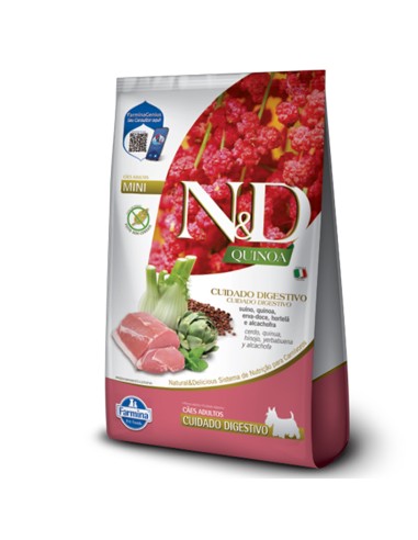 NyD Perro Adulto Razas Pequeñas y Mini Cuidado Digestivo Quinoa y Cerdo 2,5 kg