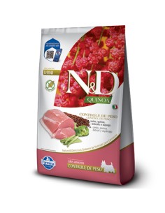 nyd control de peso perro adulto raza pequeña mini quinoa cerdo 7kg