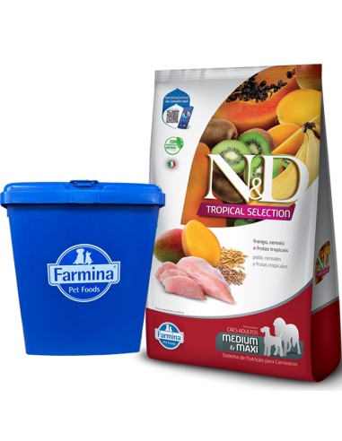 NYD TROPICAL PERRO ADULTO RAZA MEDIANA Y MAXI POLLO 10KG+2KG
