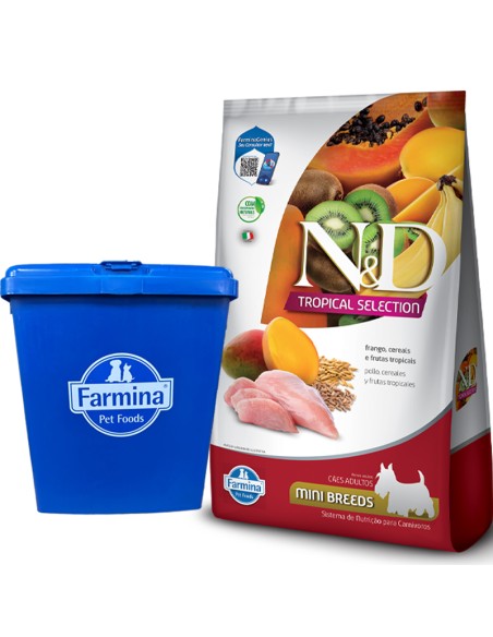 NYD TROPICAL PERRO ADULTO RAZA PEQUEÑA MINI POLLO10KG+2KG