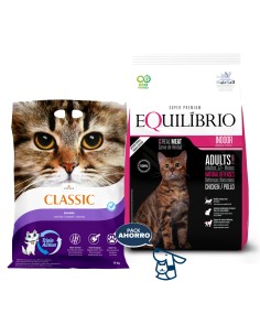 8,25 KG GATO ADULTO EQUILIBRIO + CLASSIC 14KG