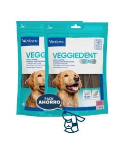 2 unid VEGGIEDENT TIRAS MASTICABLES , HIGIENE ORAL PERROS VIRBAC