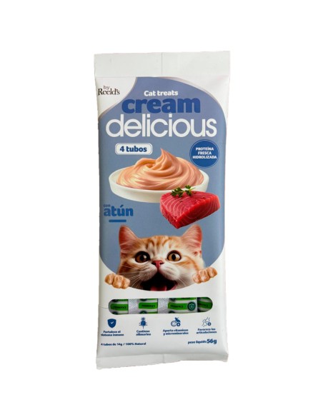 Cream Delicious GATO ADULTO 4 TUBITOS sabor Atun 56grs