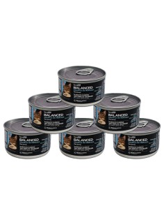BALANCED alimento humedo gato adulto merluza 6 latas de 85grs c/u