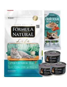 formula natural LIFE gato adulto castrado salmon 10kg
