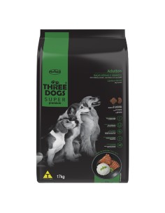 THREE DOGS SUPER PREMIUM  perro ADULTO Raza MEDIANA Y GRANDE 17KG
