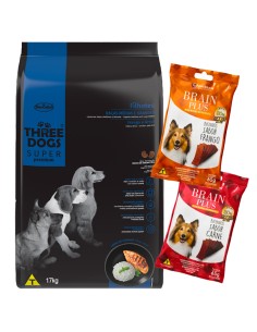 17KG, 15kg+2kg PERRO Cachorro Raza Mediana y Grande Three dogs