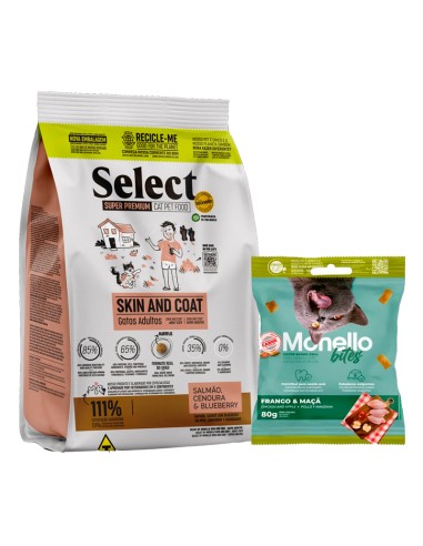 select gato adulto skin and coat salmon zanahoria y arándanos 1.5kg