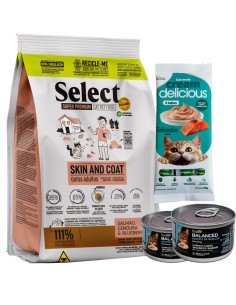 select gato adulto skin and coat salmon zanahoria y arándanos 7kg