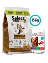 SELECT PERRO SENIOR +5 RAZA MEDIANA Y GRANDE SALMON, ARVEJA Y ARANDANO 15KG