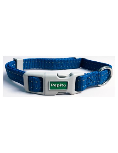 COLLAR BROCHE AZUL M 32-48CM