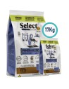 SELECT PERRO CACHORRO RAZA MEDIANA Y GRANDE POLLO, PAPA DULCE Y BANANA 15KG+2kg, 17kg